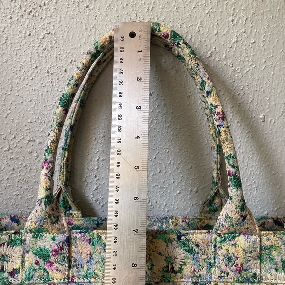 Sezane Le Sept Tote Bag - green flower florals - Picture 5 of 5